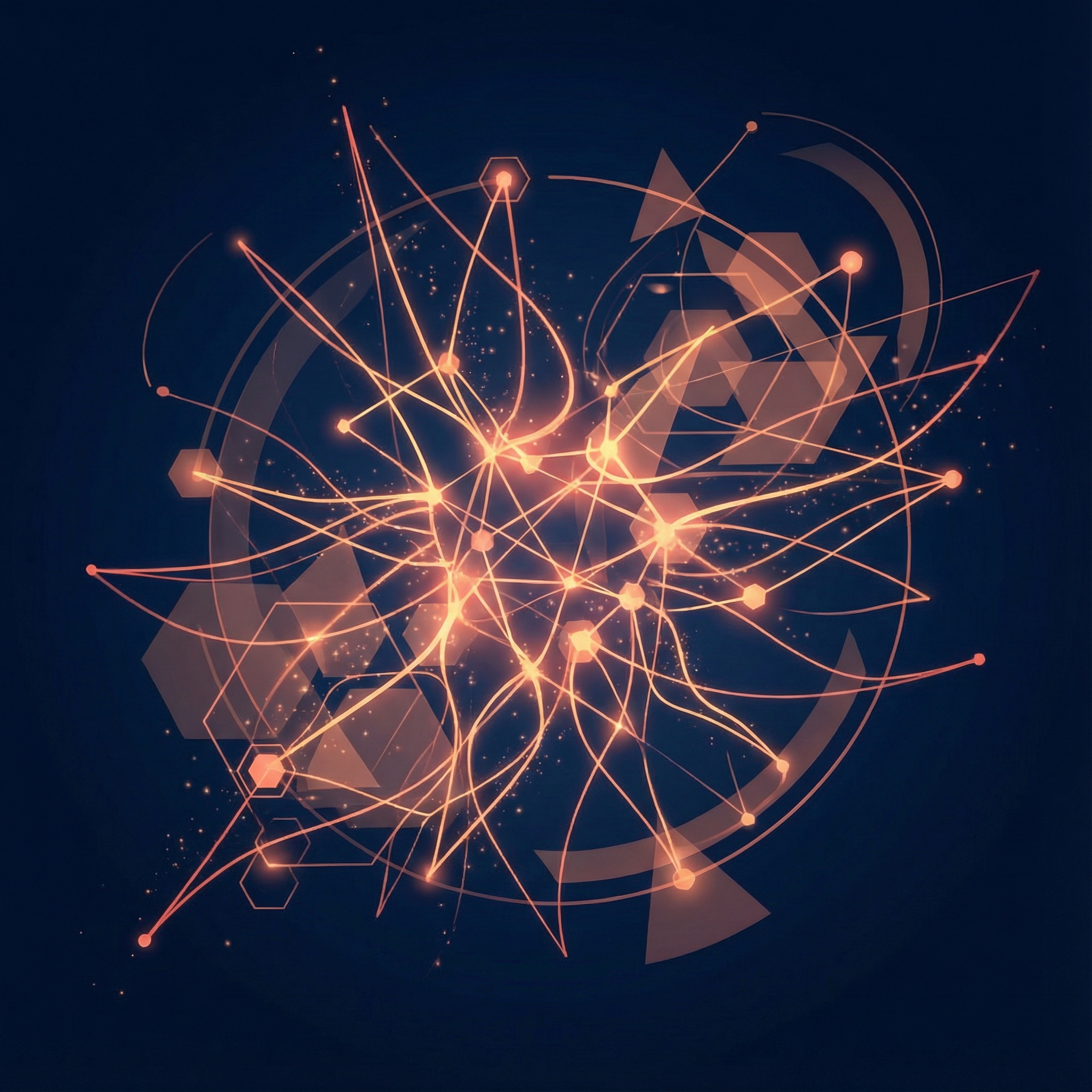 Complex neural network representing advanced problem-solving